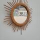 1950 vintage rattan dressing table with sun mirror