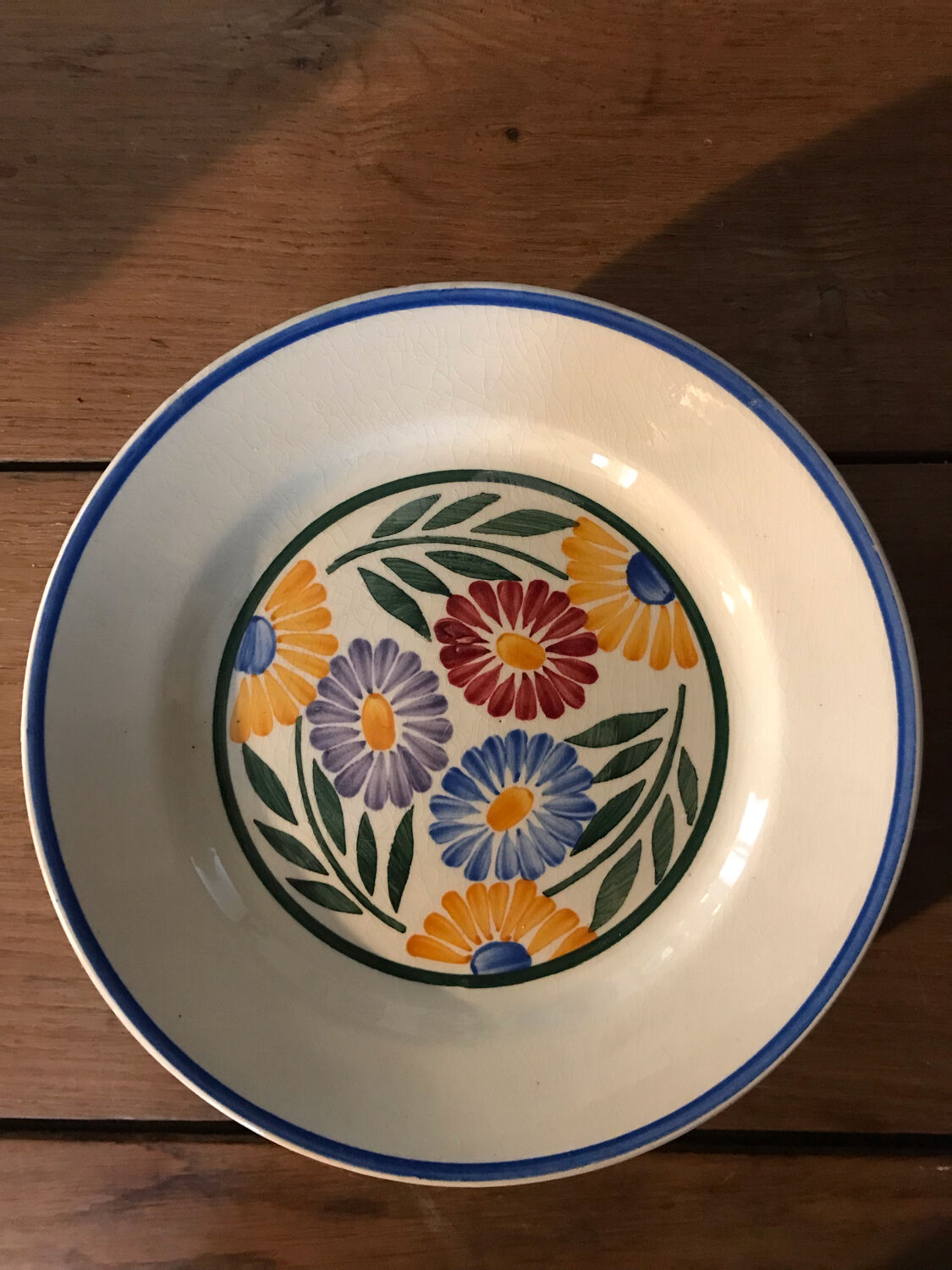 Set of 12 floral plates