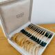 Vintage gold dessert forks and spoons