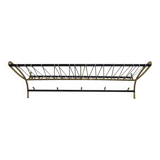 Vintage German wall coat rack with hat rack, 1950s