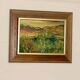 Huile sur panneau suédoise originale « Sunset Mountains »