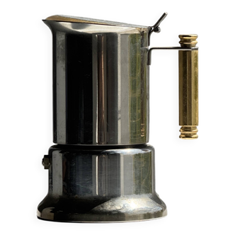 Cafetière italienne argenté et doré Alpu-F Puppieni en inox