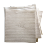 set of 6 19th damask linen napkins embroidered to a fish