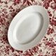 White oval dish in Opaque ironstone from Lunéville, late 19th century