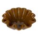 Ocher ceramic cake dish