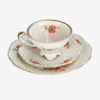 Porcelain cup and saucer set Bavaria 1950