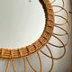 Antique vintage rattan mirror