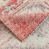 3x9 red & beige vintage runner rug 82x269cm