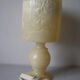 Lampe chevet veilleuse en albâtre marbre décor floral fleur déco bureau salon