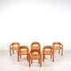 Set of 6 solid pinewood armchairs by Rainer Daumiller for Hirtshals Sawmill