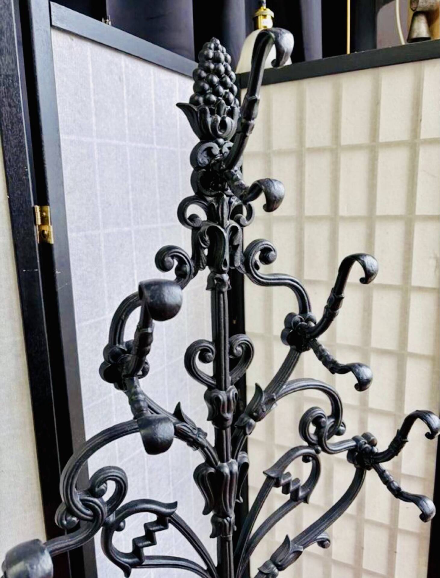 Art Nouveau coat rack in cast iron, circa 1900