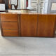 Low Scandinavian enfilade in walnut – Vintage design sideboard from the year