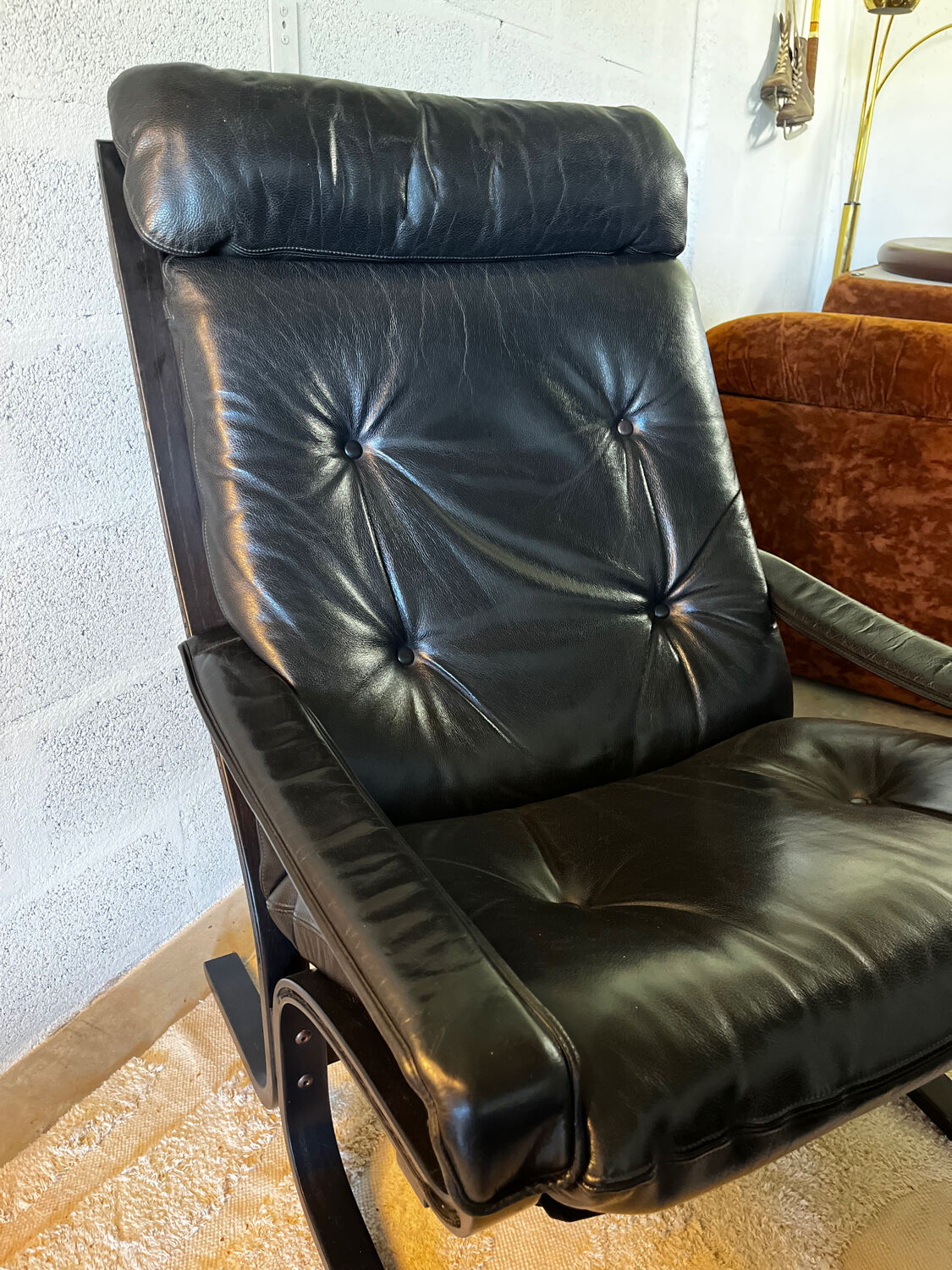 Scandinavian leather armchair