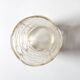 Mid-century Solid Heavy Clear Pattered Glass Flower Vase / Fidenza / Italy