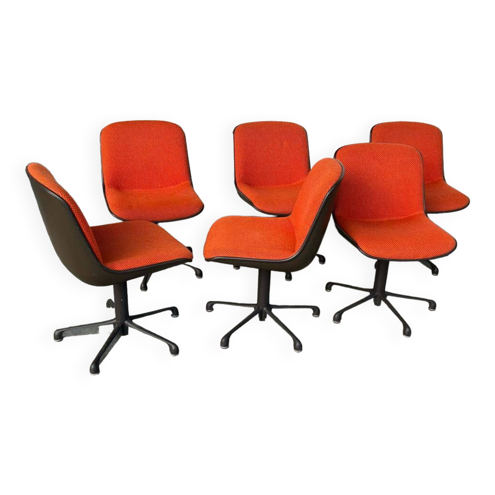 Charles Pollock (1902-1988) Series Of Six Comforto Edition Chairs Circa 1970