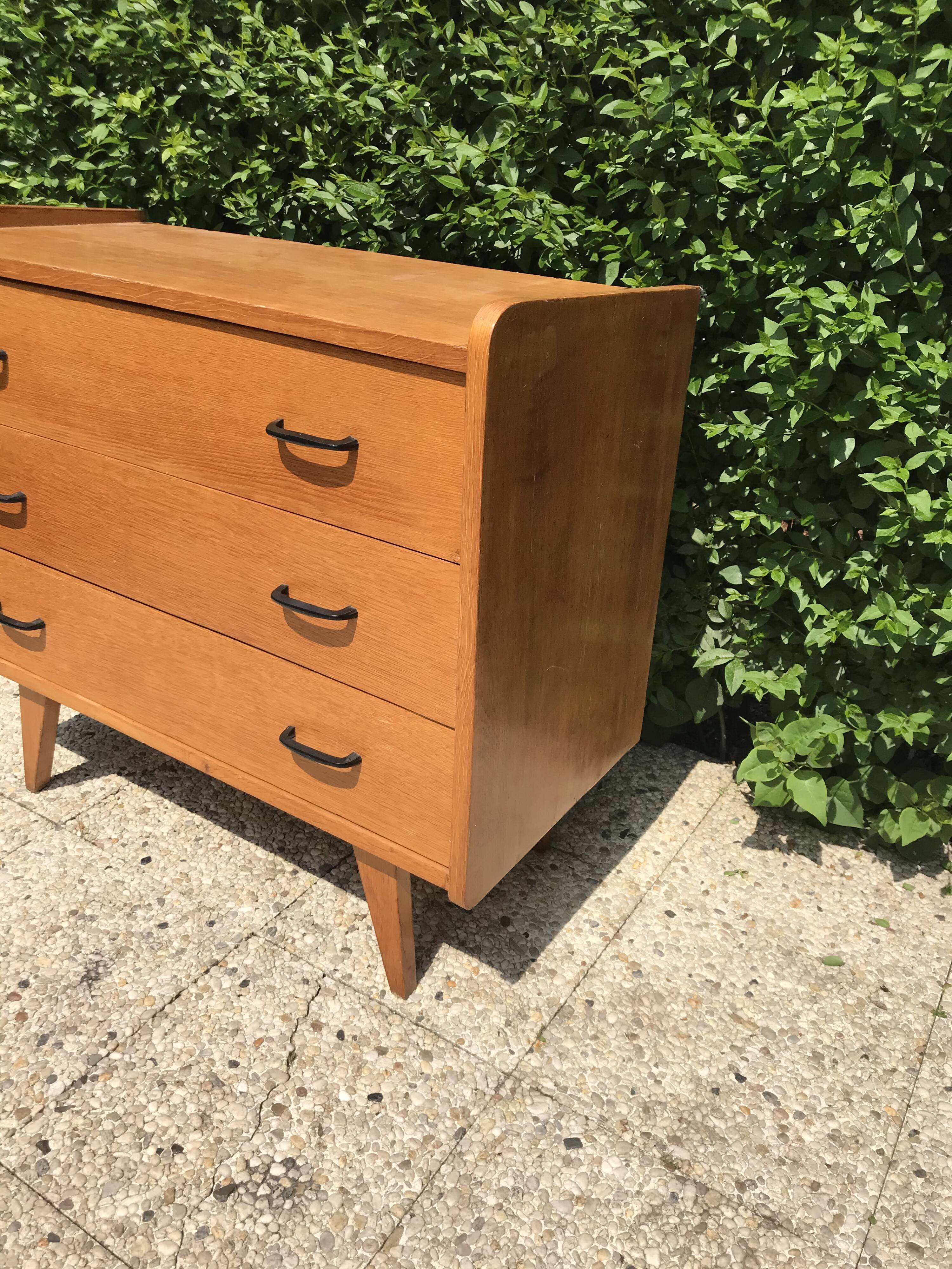 Commode vintage pieds compas