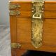 Pair of wooden and engraved brass chests, 20th century