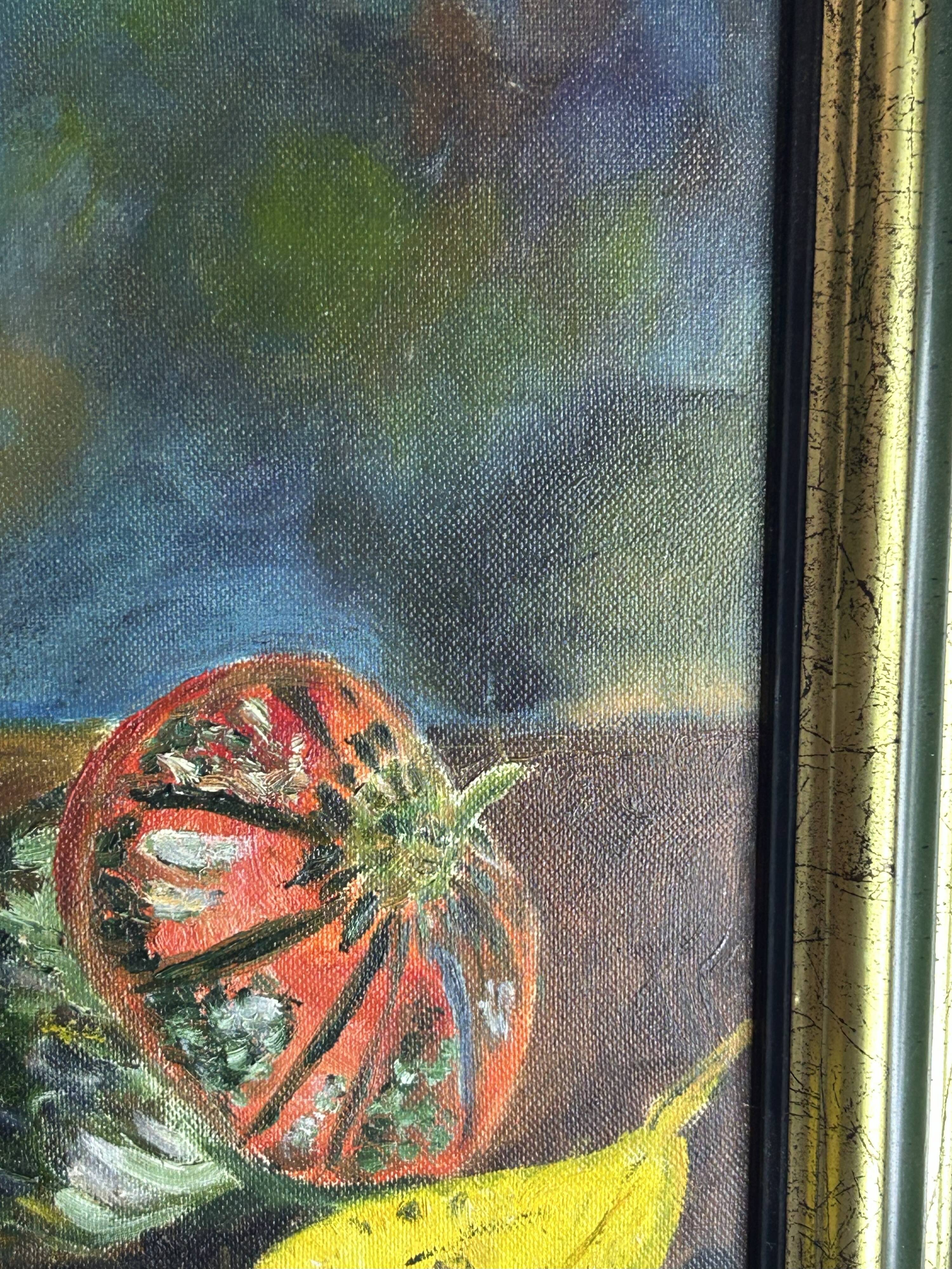 Modern School, 20th Century - Oil on canvas - Still life with fruit - 1999