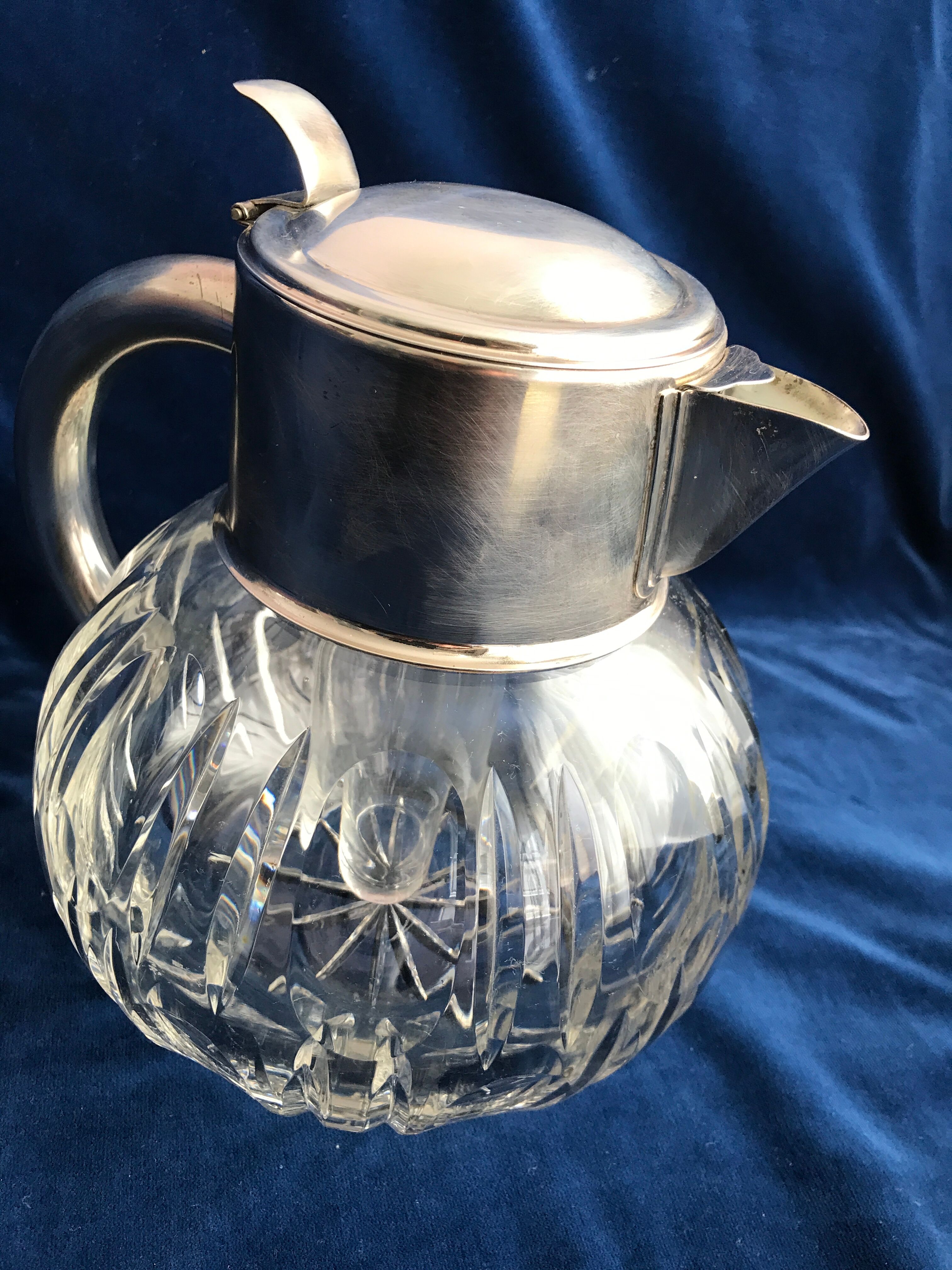 Old crystal orangeade decanter