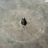 Brutalist bronze candlestick from the mid-century, 1960s.