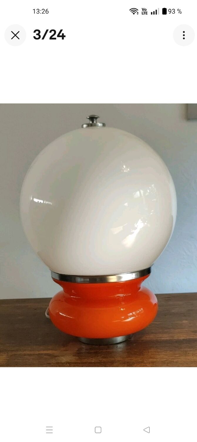 Murano Glass Table Lamp Attributed to Carlo Nason for Mazzega