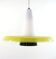 1950s Yellow and Black Glass Vintage Pendant Lamp