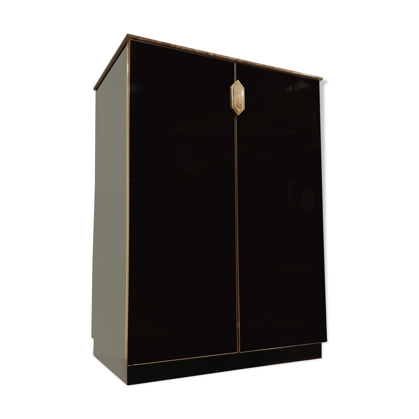 Black glass  bar, 1970s