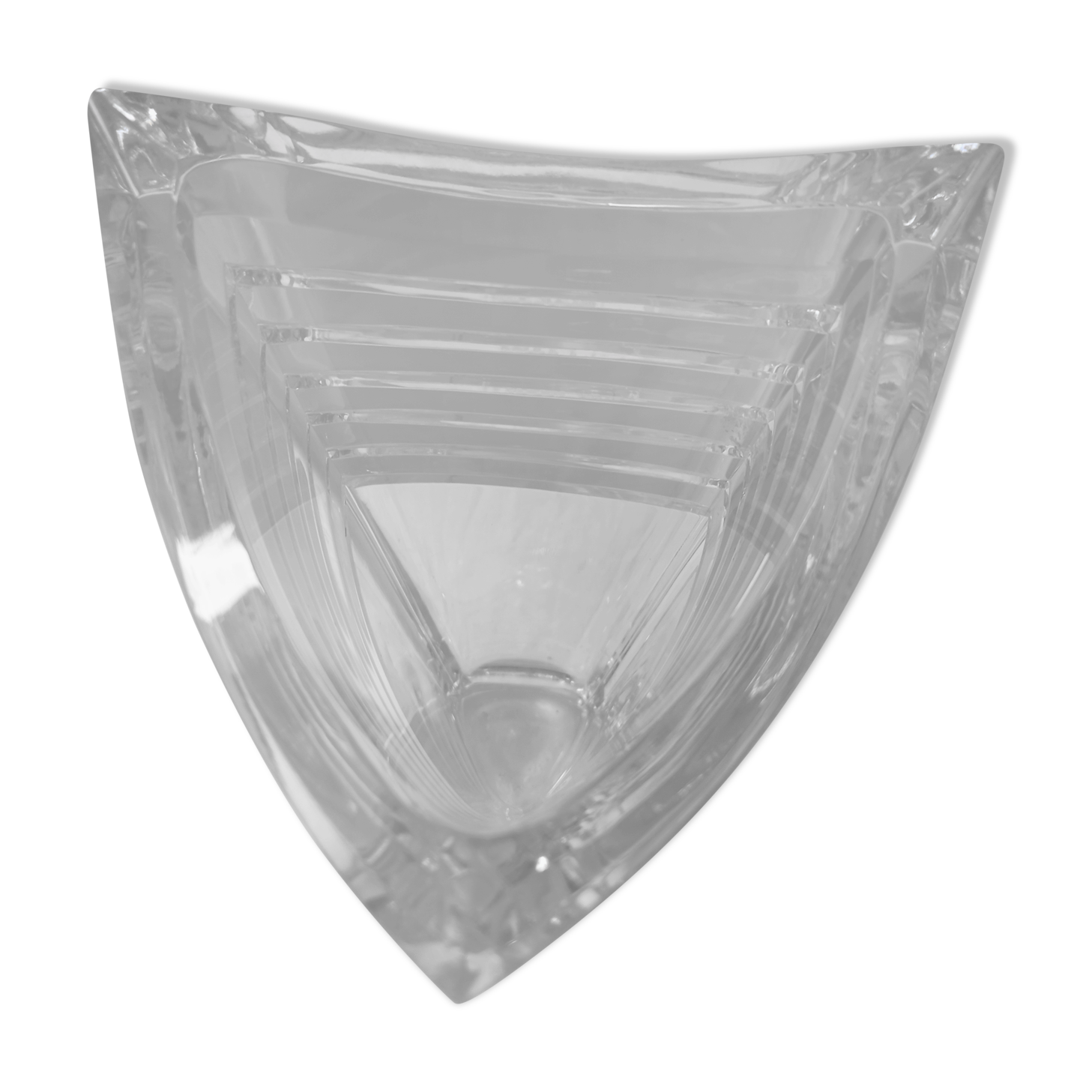 Vase en cristal taillé style art déco