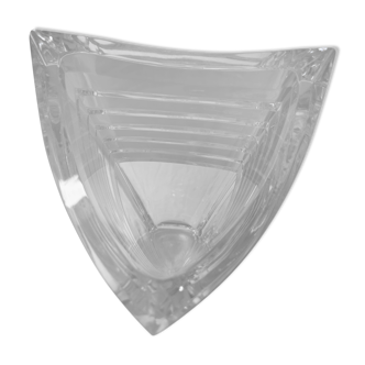 Carved crystal vase art deco style