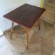 Wooden, bamboo and rattan game table, 1960s