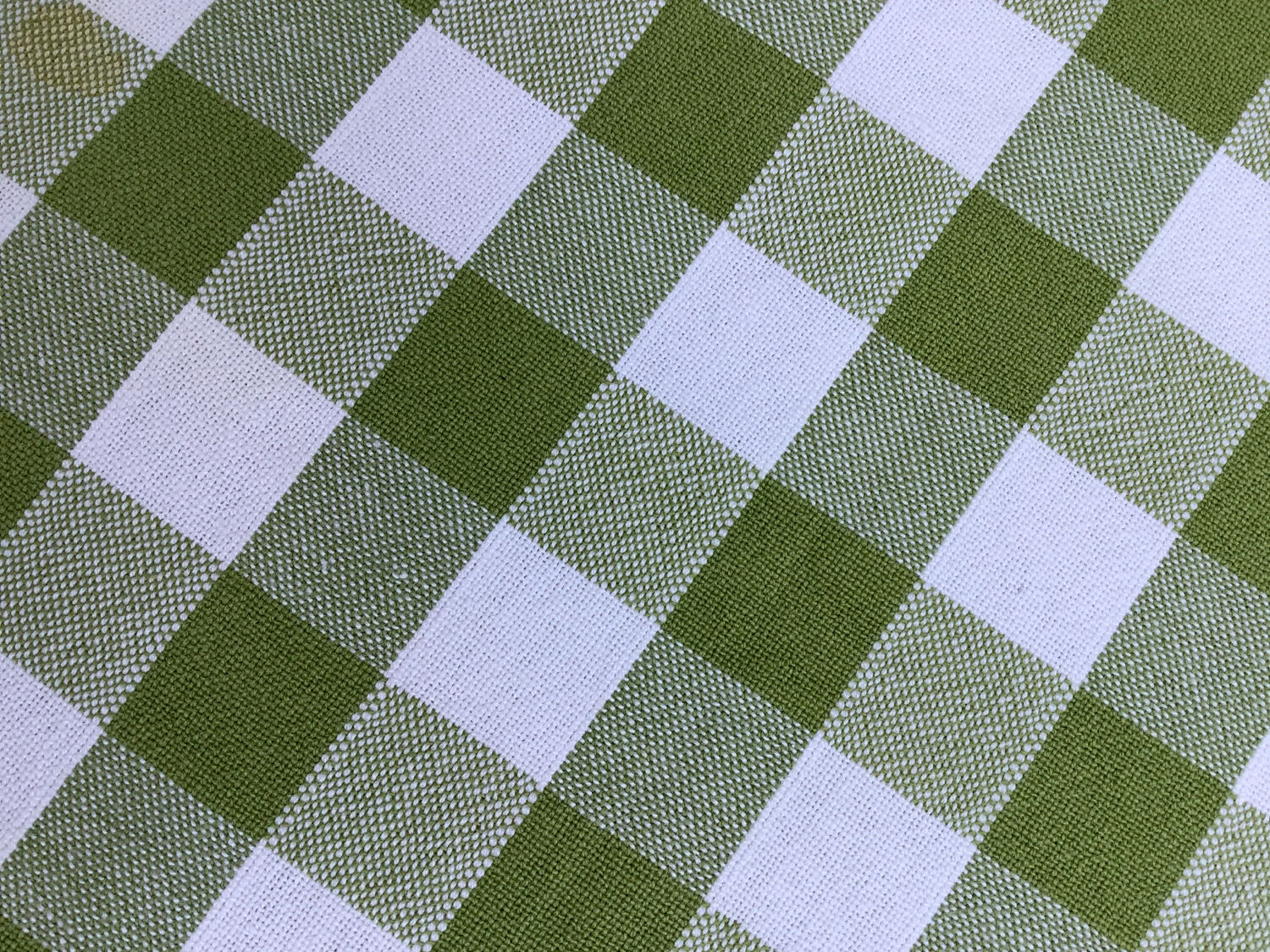 Vintage tablecloth Scottish style green white