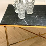 Brass and marble coffee table