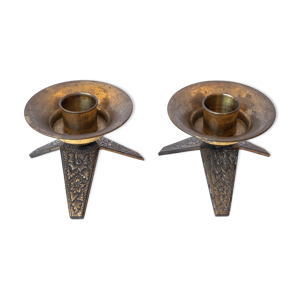 Paire de bougeoirs vintage bougeoirs