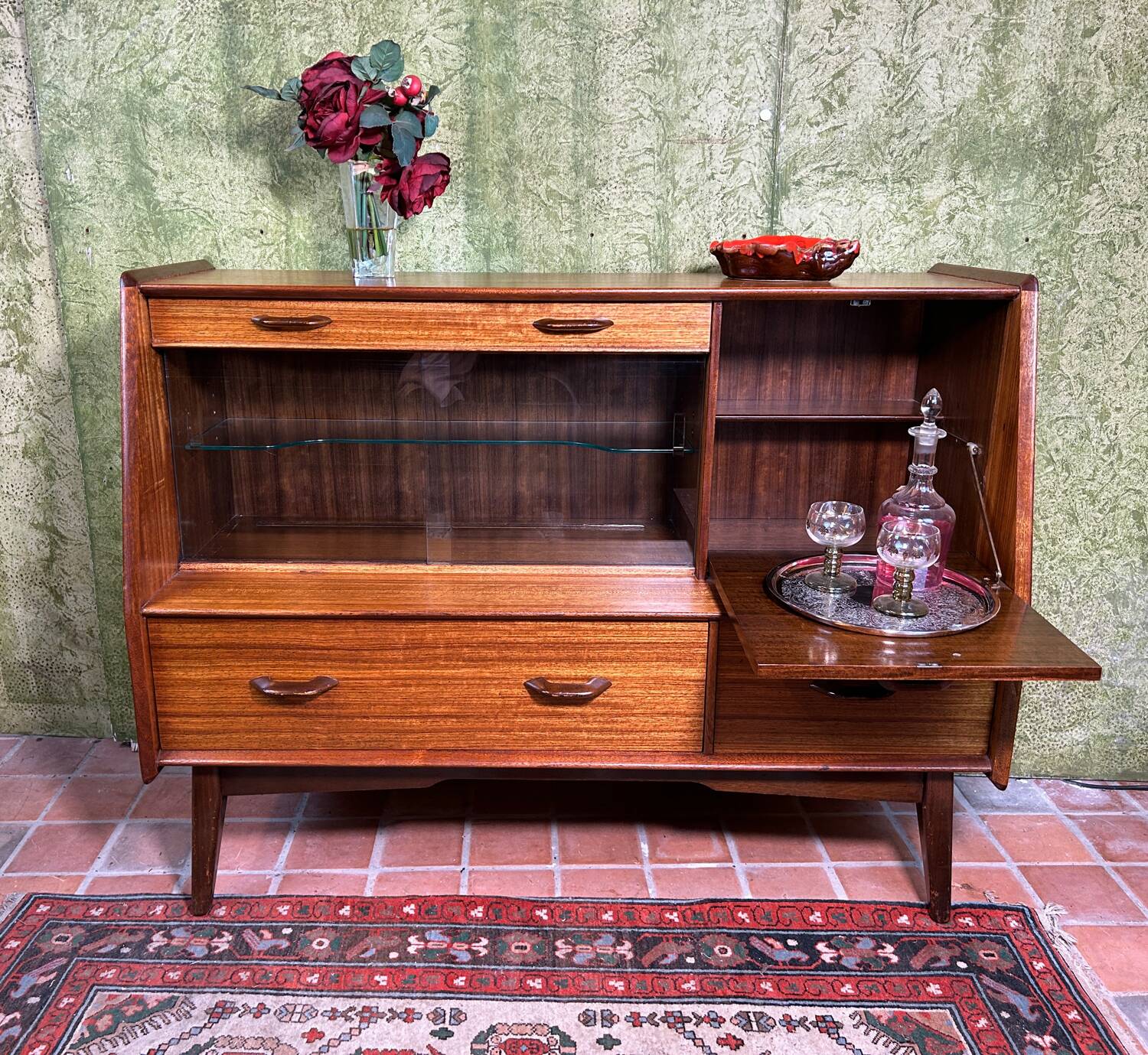 Mid century retro vintage small highboard cocktail cabinet GPlan