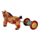 Vintage pull-along toy, horse-drawn with a bell, musical toy.