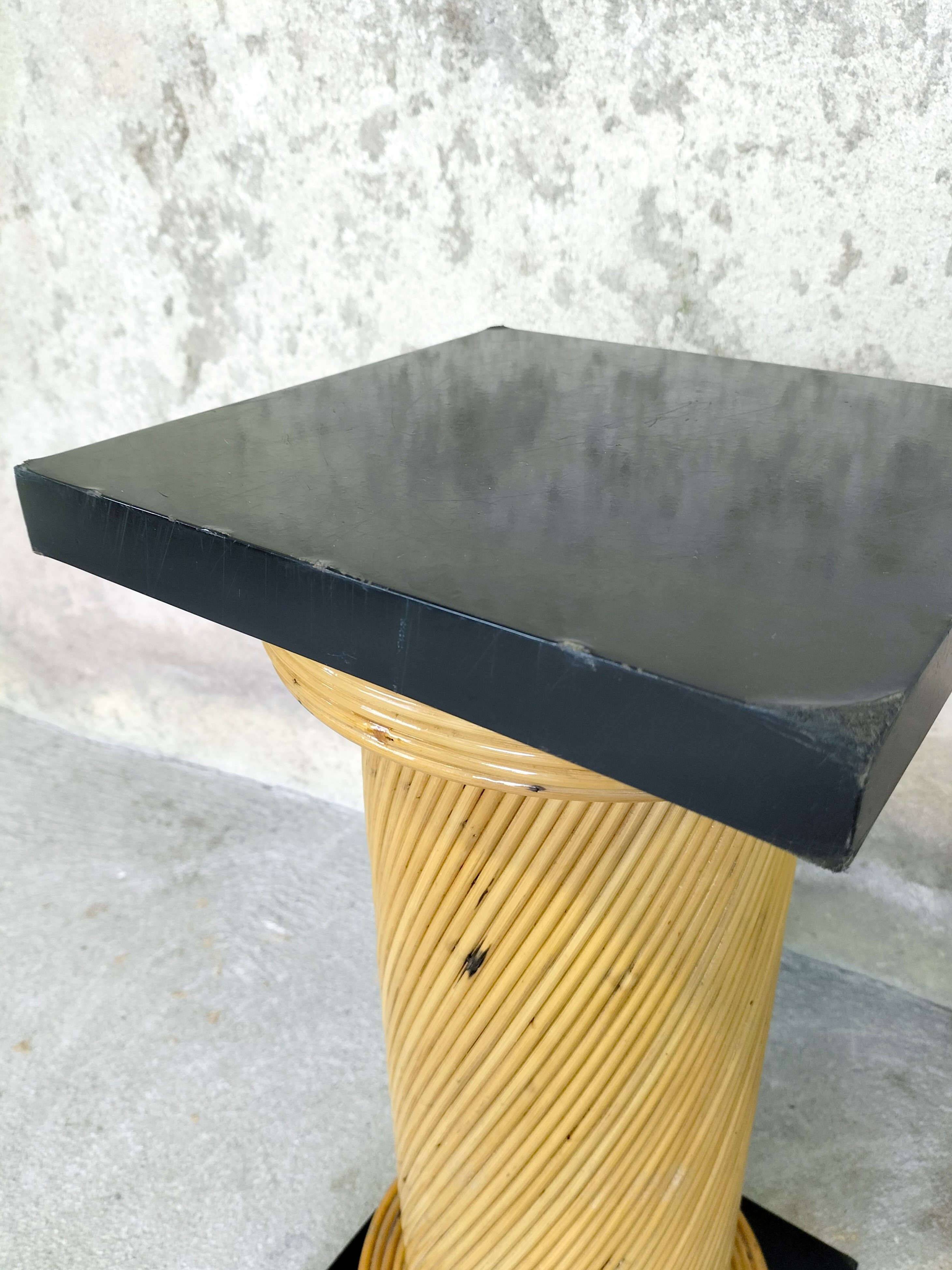 Vintage rattan column