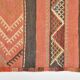 Tapis Kilim rouge et marron fait main