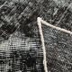 Black gray tones anatolian handmade vintage rug 260x158cm