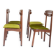 Green velvet dining chairs (set of 6)