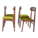 Green velvet dining chairs (set of 6)