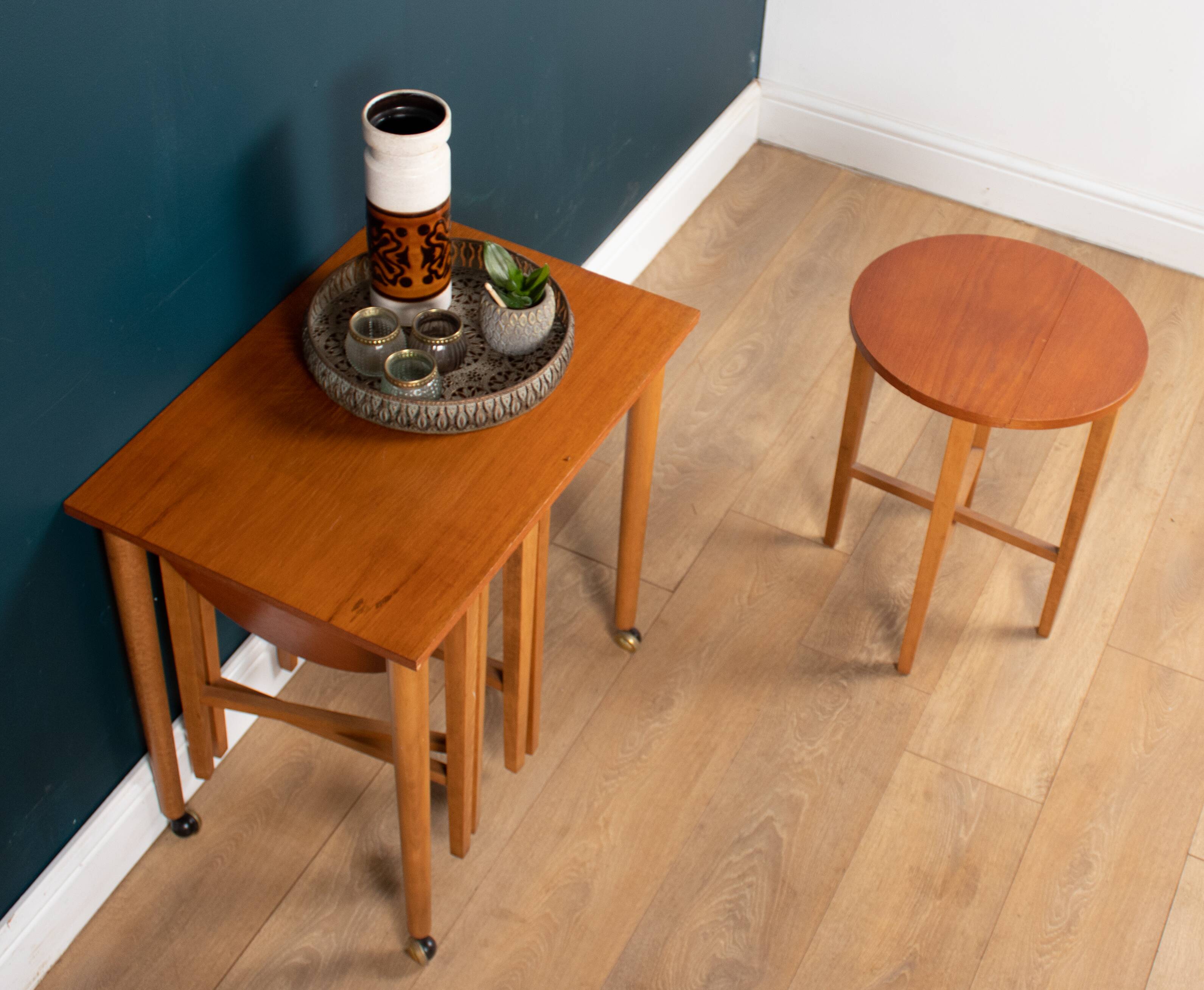 Retro 1960s Poul Hundevad Teak Nest of Three Coffee Nesting Tables