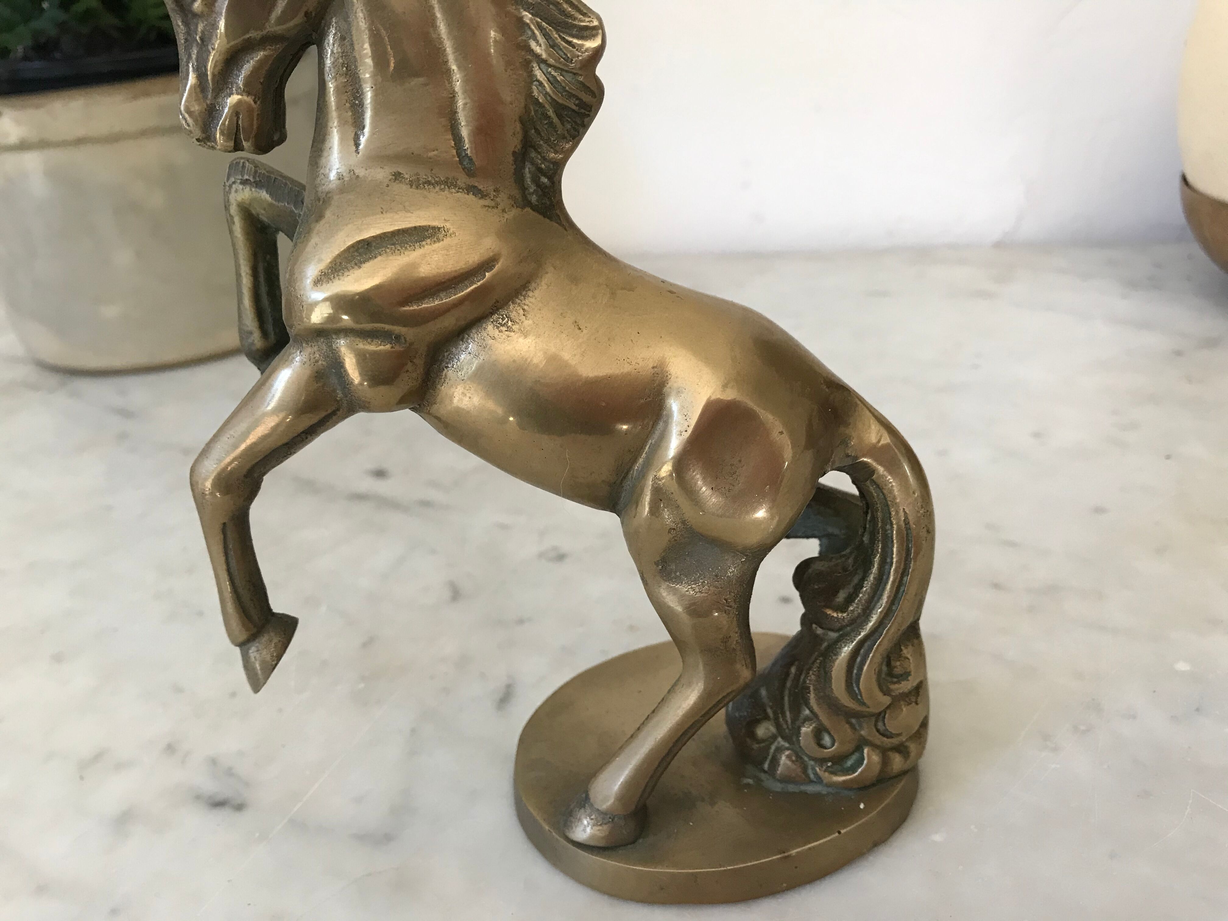 Vintage unicorn figure in brass