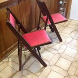 Pair of vintage Shanghai folding chairs
