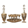 Saint Louis 14-piece liqueur set, fine 19th century gold-plated crystal