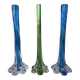 Trio de soliflore vase Murano vintage – verre soufflé bleu & vert – It