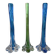 Trio de soliflore vase Murano vintage – verre soufflé bleu & vert – It
