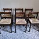 Natural wooden chair, headband backrest, mulched seat