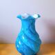 Vase bleu mouchetté Clichy années 30