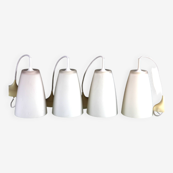 Opaline pendant lights, set of four