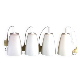 Opaline pendant lights, set of four